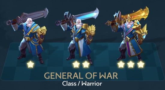 General of War, hero terbaik chess rush dengan efek stun