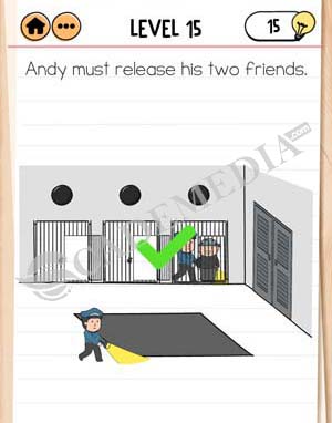 Jawaban Brain Test 2 Prison Escape Level 15