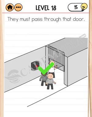 Jawaban Brain Test 2 Prison Escape Level 18