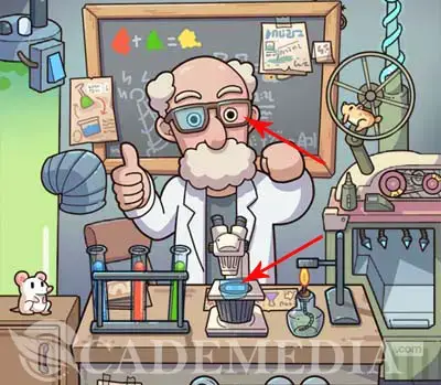 Kunci Jawaban Find Out Laboratorium (Crazy Lab) : Lensa profesor, mikroskop