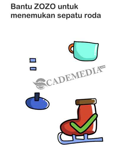 Bantu ZOZO untuk menemukan sepatu roda (Brain Out Level 199)