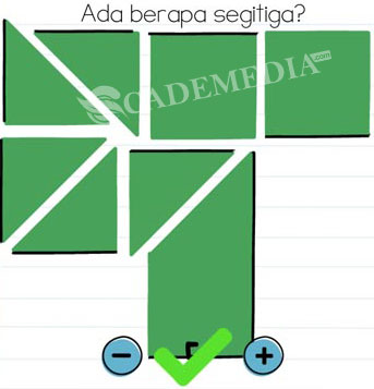 Ada berapa segitiga? (Brain Test Level 146)