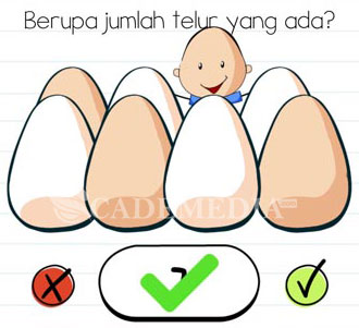 Berapa jumlah telur yang ada? (Brain Test Level 56)