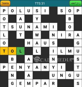 Kunci Jawaban TTS Asli Level 31 s/d 40