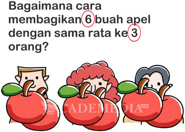 Bagaimana cara membagikan 3 buah apel dengan sama rata ke 6 orang (Brain Out Level 214)