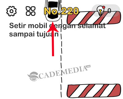 Setir mobil dengan selamat sampai tujuan (Brain Out Level 220)