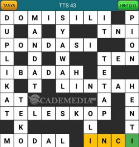 Kunci Jawaban TTS Asli Level 41, 42, 43, 44, 45, 46, 47, 48, 49, 50