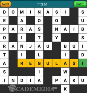 Kunci Jawaban TTS Asli Level 61 s/d 70