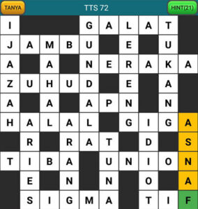 Kunci Jawaban TTS Asli Level 71, 72, 73, 74, 75, 76, 77, 78, 79, 80