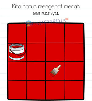 Kunci Jawaban Brain Test Minggu 24 Kita harus mengecat merah semuanya