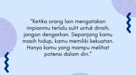 Contoh Kata-kata Motivasi untuk diri sendiri