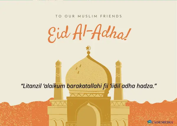 Kartu Ucapan Selamat Hari Raya Idul Adha1442 Hijriyah (2021) Bahasa Arab