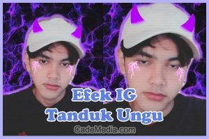 Efek Filter IG Tanduk Ungu Background Petir Purplez Viral