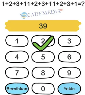 Pertanyaan Matematika Sekolah Dasar (Brain Out Level 40)