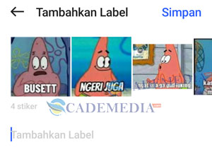 Stikerly Simpan Stiker Patrick