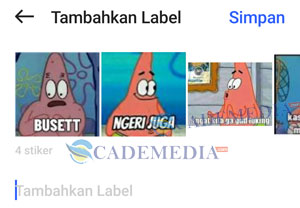 Stikerly Simpan Stiker Patrick