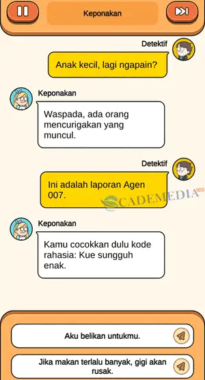 Chat percakapan detektif dan keponakan nakal bagian pertama