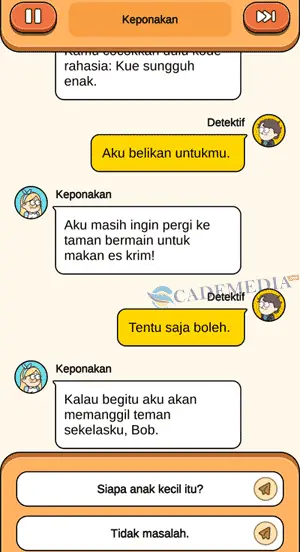 Chat percakapan detektif dan keponakan nakal bagian kedua