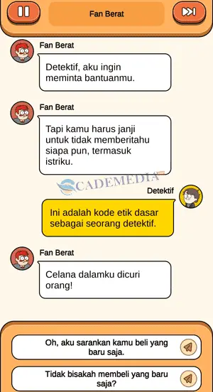 Chat percakapan detektif dan fans berat bagian pertama