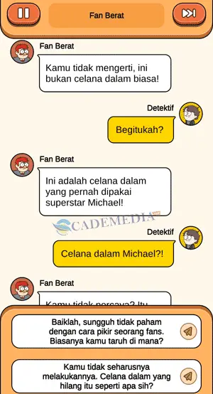 Chat percakapan detektif dan fans berat bagian kedua