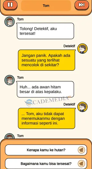 Chat percakapan detektif dengan tom yang hilang bagian pertama