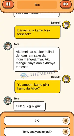 Chat percakapan detektif dengan tom yang hilang bagian kedua