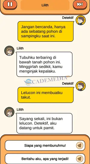 Chat percakapan detektif dan Lilith bagian kelima