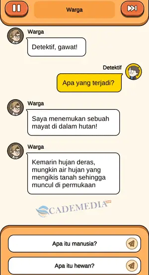 Chat percakapan detektif dan warga bagian pertama