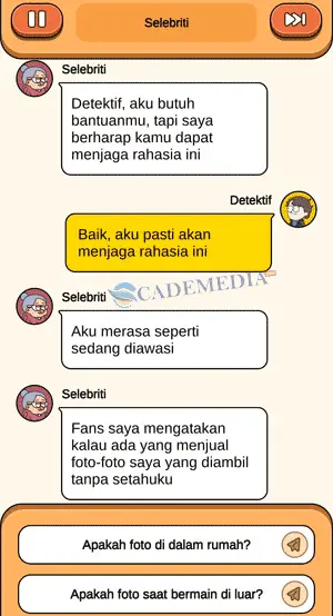 Chat percakapan detektif dan aktris selebriti bagian pertama