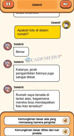 Chat percakapan detektif dan aktris selebriti bagian kedua