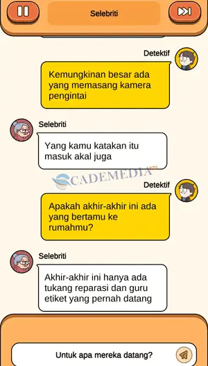 Chat percakapan detektif dan aktris selebriti bagian ketiga