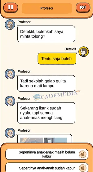 chat percakapan detektif dan profesor bagian pertama