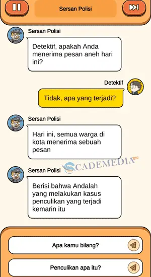 chat percakapan detektif dan sersan polisi tentang penculikan bagian pertama