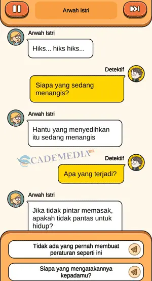 chat percakapan detektif dan arwah istri bagian pertama