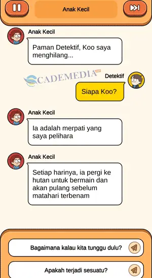 Chat percakapan detektif dan anak kecil tentang Koo bagian pertama