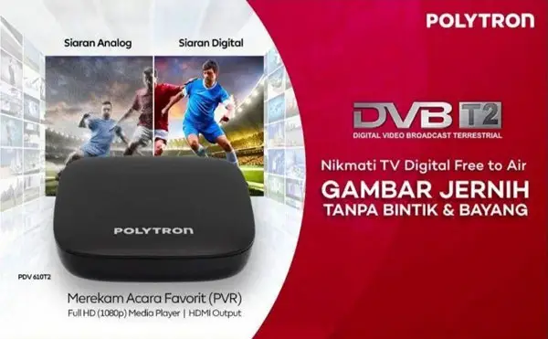 STB TV Digital Polytron DVB-T2 PDV 600T2