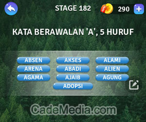 Kunci Jawaban Teka-Teki Kata Stage 182