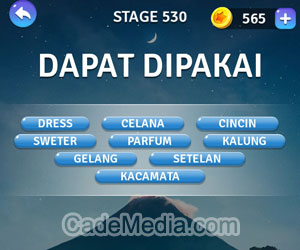 Kunci Jawaban Teka-Teki Kata Stage 530