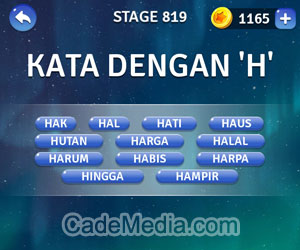 Kunci Jawaban Teka-Teki Kata Stage 819