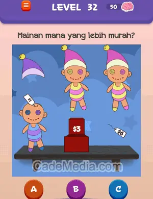 Kunci Jawaban Braindom 3 Level 32