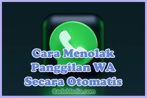 Cara Menolak Menonaktifkan Panggilan WhatsApp Secara Otomatis