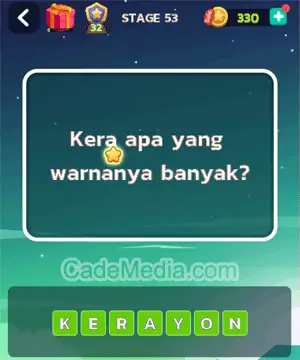 Kunci Jawaban Letak Otak Stage 53