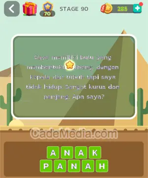 Kunci Jawaban Letak Otak Stage 90