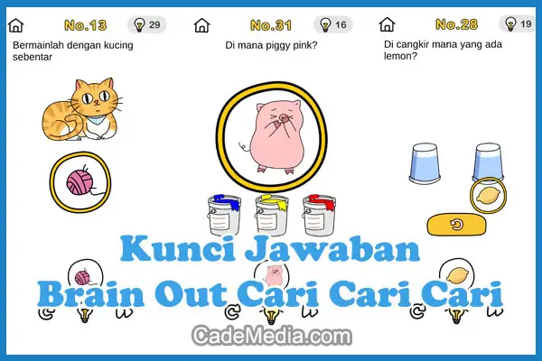 Kunci Jawaban Brain Out Cari Cari Cari