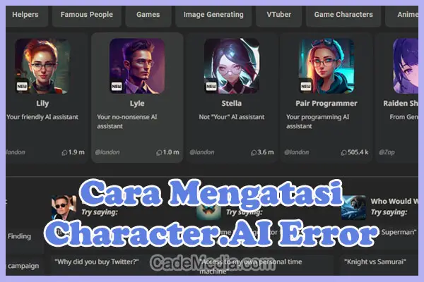 Cara Mengatasi Character.ai Error