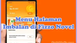 Cara mencari Menu Halaman Imbalan di Fizzo Novel