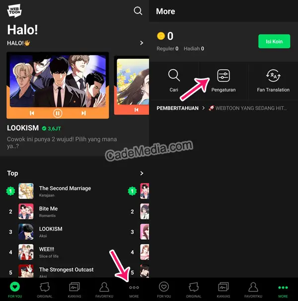 Cara Menghemat Kuota Webtoon dengan Mengatur Resolusi Gambar