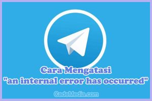 Cara Mengatasi Pesan Error "an internal error has occurred" atau "Terjadi Kesalahan Internal" di Telegram